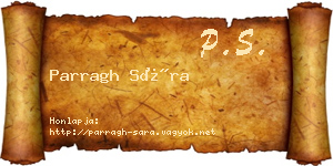 Parragh Sára névjegykártya